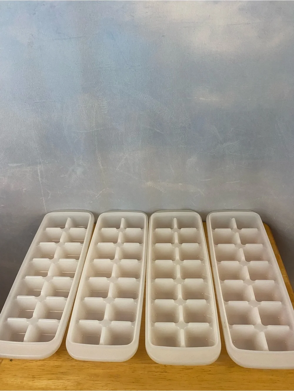 Tupperware Purple and White Stackable Ice Cube Trays 2704 & 2705 (Set of 4)
